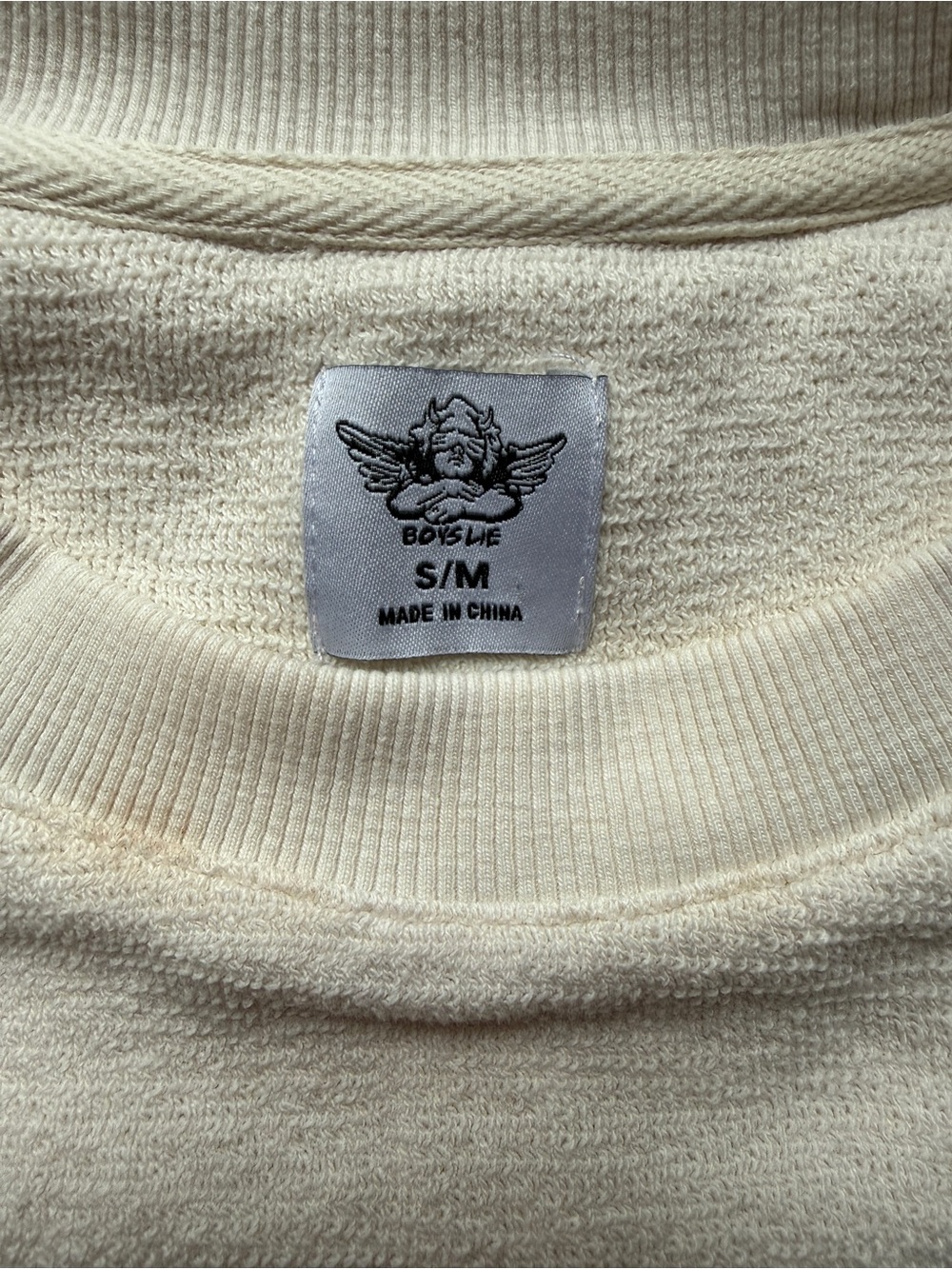 Boys lie Cream Crewneck Sweatshirt with Dartboard Graphic size small - Picture 2 of 4